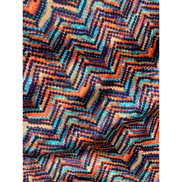 Bisou Bisou Orange blue Purple Ruffle Sleeveless V Neck Mini Women Dress size 14 - Picture 14 of 14